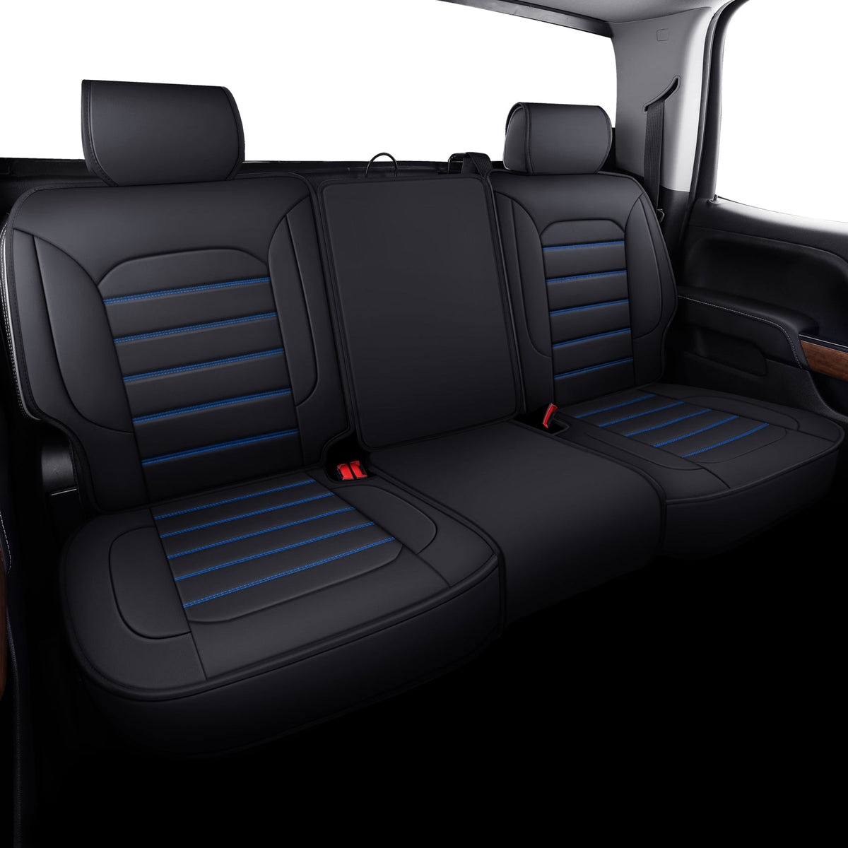 Silverado Seat Covers Fit for 2007-2024 Chevy Silverado Sierra 1500/2500 HD / 3500 HD Crew,Double,Extended Cab with Water Proof Faux Leather