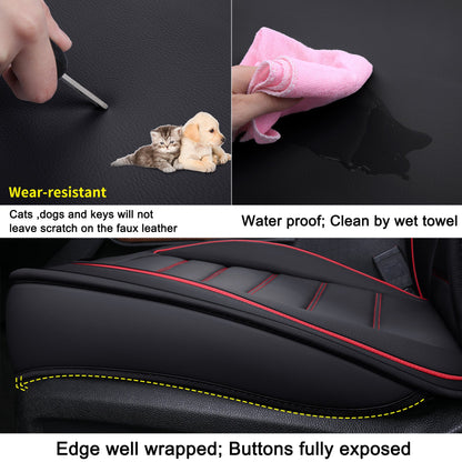 Silverado Seat Covers Fit for 2007-2024 Chevy Silverado Sierra 1500/2500 HD / 3500 HD Crew,Double,Extended Cab with Water Proof Faux Leather