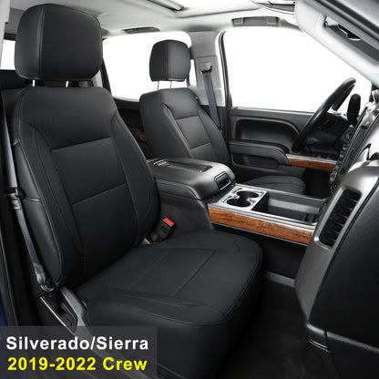Custom Silverado Seat Covers 2007-2024 Chevrolet Silverado Sierra 1500/2500HD/3500HD crew, all-covered seat covers，dual, extended cab, waterproof leather, , all seasons
