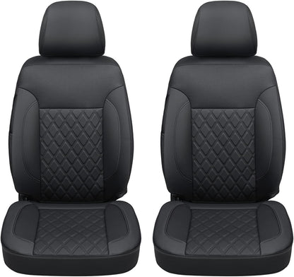 Silverado Seat Covers Full Set with Faux Leather, for 2014-2024 Chevy Silverado GMC Sierra 1500, 2020-2023 Silverado Sierra 2500HD 3500HD Crew Cab