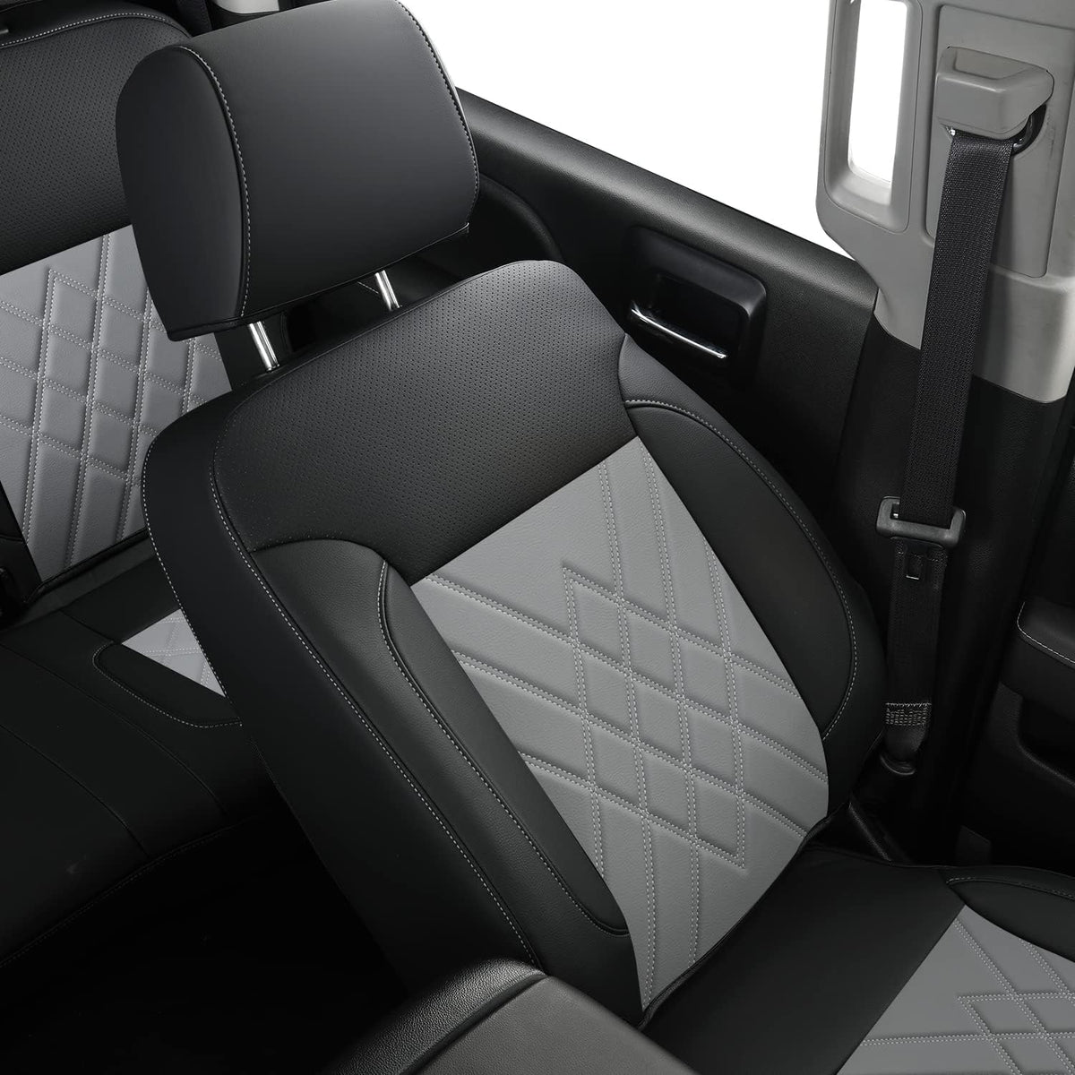 Chevy Sliverado Leather truck Seat  Covers 2014-2018 For1500&2500&3500HD Custom-made all-enveloped, all-season, waterproof leather