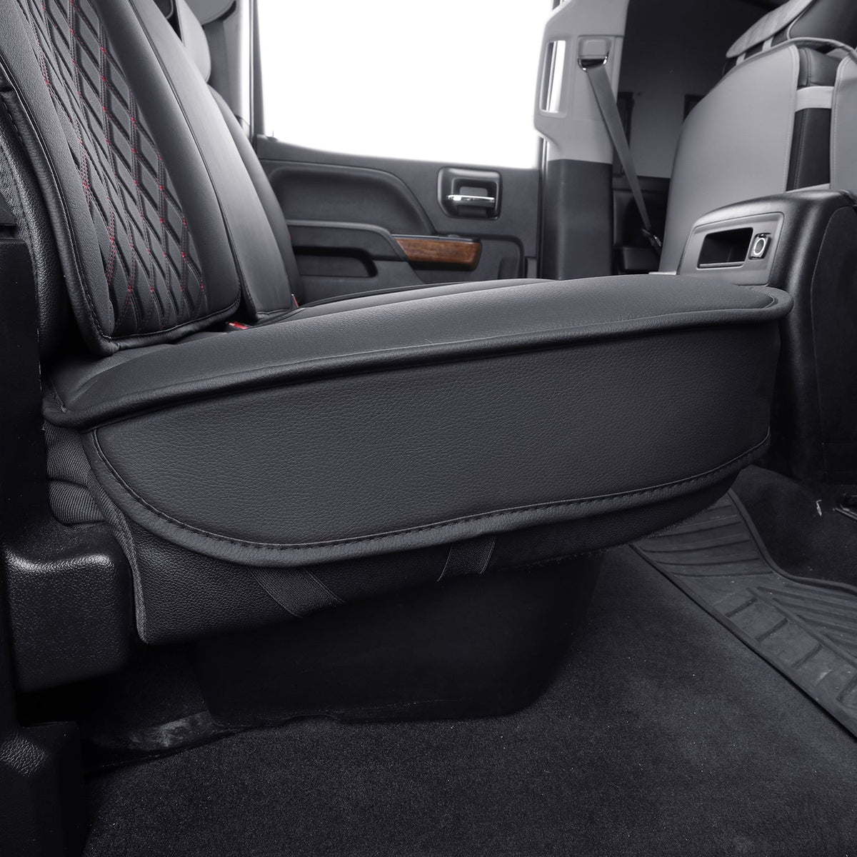 Chevy Silverado GMC Sierra Truck Seat Covers Trail Boss Z71 Pickup 2007-2024 1500 2500HD 3500HD Crew Double Extended Cab Waterproof Leather