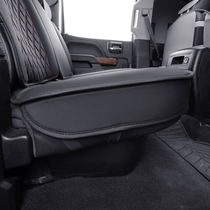 Chevy Silverado GMC Sierra Truck Seat Covers Trail Boss Z71 Pickup 2007-2024 1500 2500HD 3500HD Crew Double Extended Cab Waterproof Leather