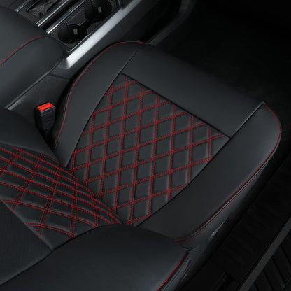 F150 SuperCrew 2015-2024 Custom Pickup Car Truck Seat Covers XLT, Waterproof Faux Leather, Full Coverage, Also Fit 2017-2023 F250/F350
