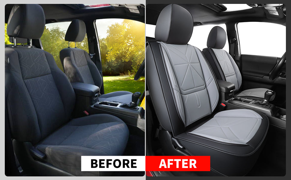 2005-2023 Tacoma Seat Covers Custom Double Cab,Waterproof leather seat cover, all seasons including trims like SR, SR5, Limited, TRD Off Road, TRD Pro, TRD Sport, etc. comfortable and breathable