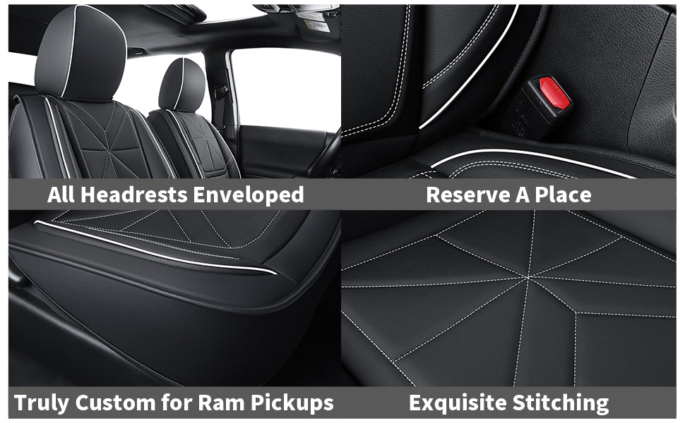 2005-2023 Tacoma Seat Covers Custom Double Cab,Waterproof leather seat cover, all seasons including trims like SR, SR5, Limited, TRD Off Road, TRD Pro, TRD Sport, etc. comfortable and breathable