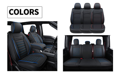 F150 Seat Covers Full Set with Waterproof Leather, Automotive Vehicle Cushion Cover for Cars SUV Pick-up Truck Fit for 2009 to 2024 Ford F150 Carhartt and 2017 to 2023 F250 F350 F450