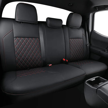 Tacoma Seat Covers Fit for 2016-2023 Tacoma Crew Cab/Double Cab with Water Proof Faux Leather