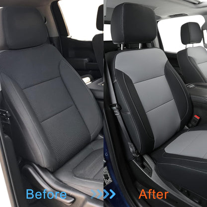 Custom Silverado Seat Covers 2007-2024 Chevrolet Silverado Sierra 1500/2500HD/3500HD crew, all-covered seat covers，dual, extended cab, waterproof leather, , all seasons