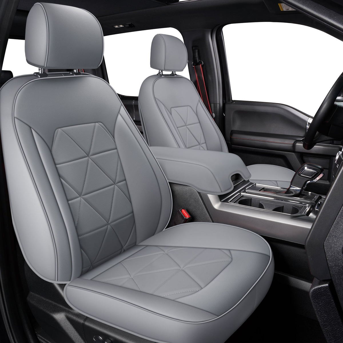 F150 Seat Covers For 2015-2024 F150 CrewCab&2017-2020 F250,F350,F450 CrewCab Waterproof Faux leather