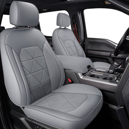 F150 Seat Covers For 2015-2024 F150 CrewCab&2017-2020 F250,F350,F450 CrewCab Waterproof Faux leather