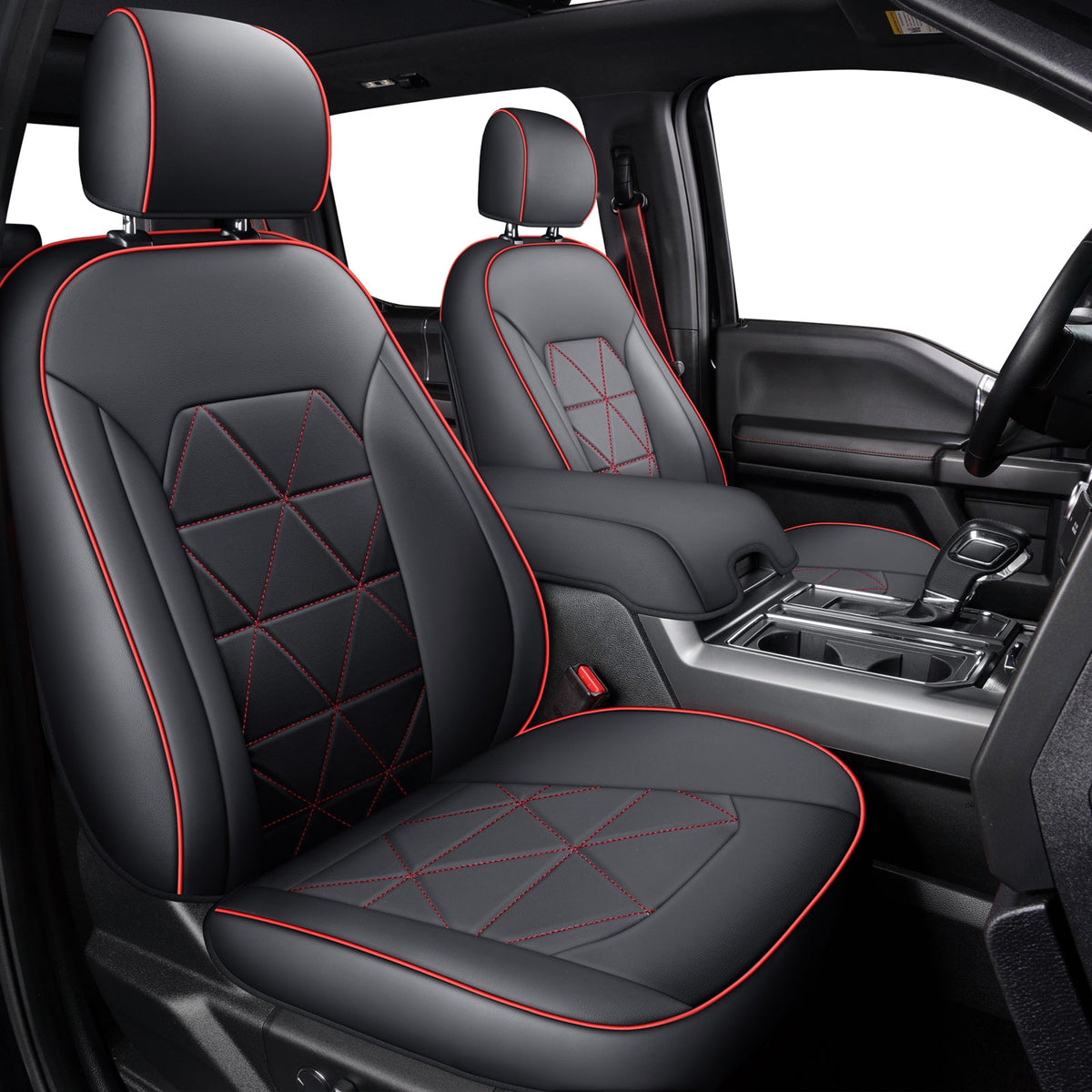 F150 Seat Covers For 2015-2024 F150 CrewCab&2017-2020 F250,F350,F450 CrewCab Waterproof Faux leather
