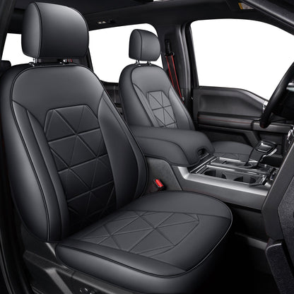 F150 Seat Covers For 2015-2024 F150 CrewCab&2017-2020 F250,F350,F450 CrewCab Waterproof Faux leather