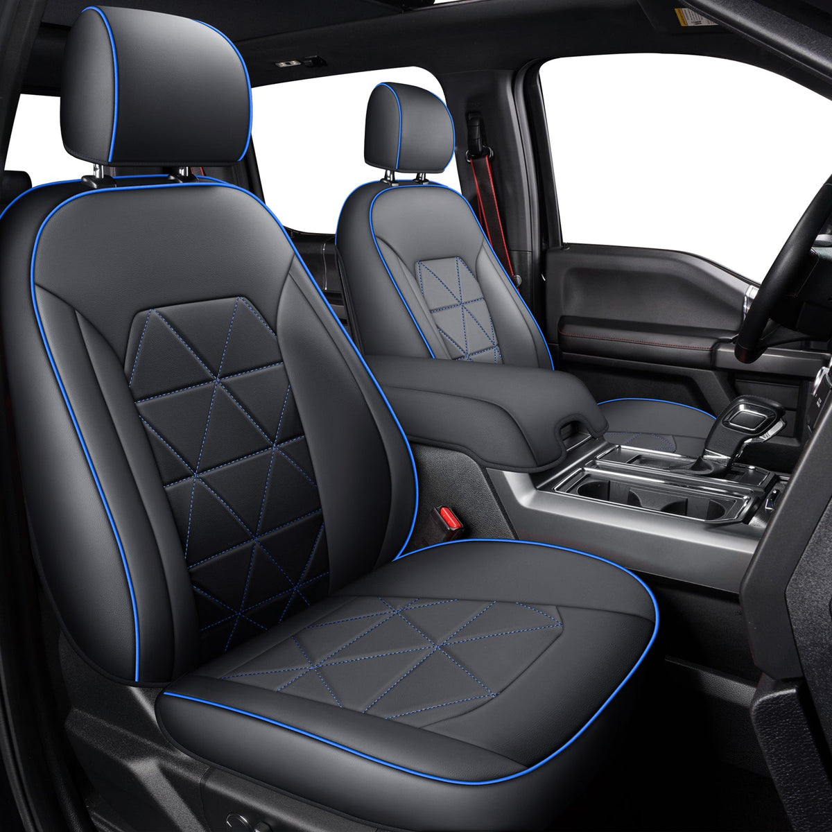 F150 Seat Covers For 2015-2024 F150 CrewCab&2017-2020 F250,F350,F450 CrewCab Waterproof Faux leather