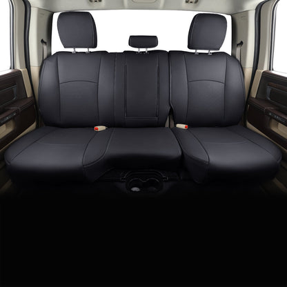 Ram 1500 2011-2019 2020 2021 2022 2023 2024 Crew Cab Waterproof Seat Covers FullSet, Custom Fit Ram Bighorn Laramie Limited Rebel Longhorn Pickup with 4/6 Split Rear Seat
