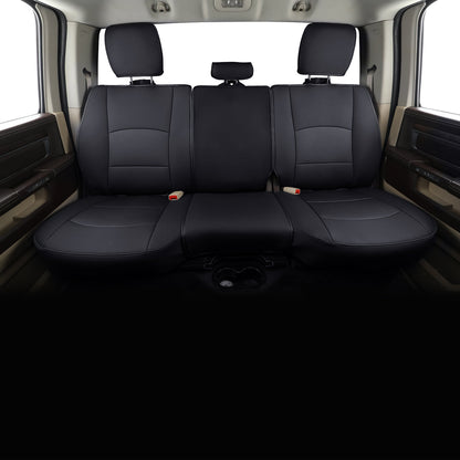 Ram 1500 2011-2019 2020 2021 2022 2023 2024 Crew Cab Waterproof Seat Covers FullSet, Custom Fit Ram Bighorn Laramie Limited Rebel Longhorn Pickup with 4/6 Split Rear Seat