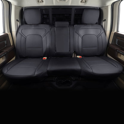 Ram 1500 2011-2019 2020 2021 2022 2023 2024 Crew Cab Waterproof Seat Covers FullSet, Custom Fit Ram Bighorn Laramie Limited Rebel Longhorn Pickup with 4/6 Split Rear Seat