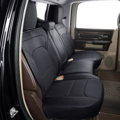 Ram 1500 2011-2019 2020 2021 2022 2023 2024 Crew Cab Waterproof Seat Covers FullSet, Custom Fit Ram Bighorn Laramie Limited Rebel Longhorn Pickup with 4/6 Split Rear Seat
