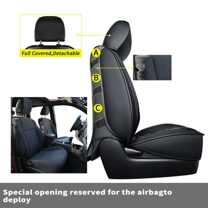 2005-2023 Tacoma Seat Covers Custom Double Cab,Waterproof leather seat cover, all seasons including trims like SR, SR5, Limited, TRD Off Road, TRD Pro, TRD Sport, etc. comfortable and breathable