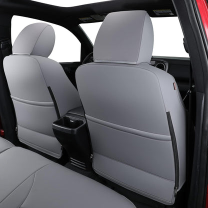 Tacoma Full-Set Seat Covers Fit Tacoma 2016 2017 2018 2019 2020 2021 2022 2023 Double/Crew Cab Only, with Faux Leather