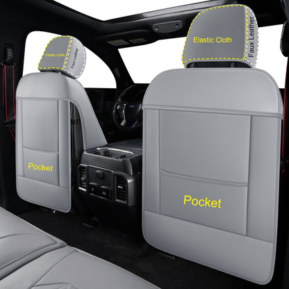 F150 Seat Covers For 2015-2024 F150 CrewCab&2017-2020 F250,F350,F450 CrewCab Waterproof Faux leather