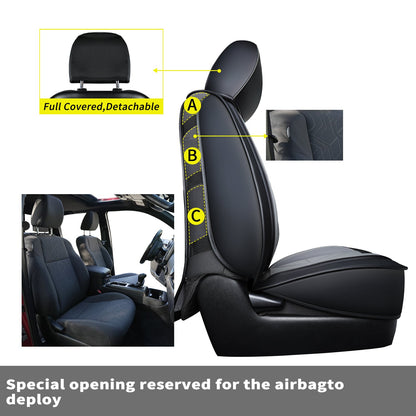 2005-2023 Tacoma Seat Covers Custom Double Cab,Waterproof leather seat cover, all seasons including trims like SR, SR5, Limited, TRD Off Road, TRD Pro, TRD Sport, etc. comfortable and breathable
