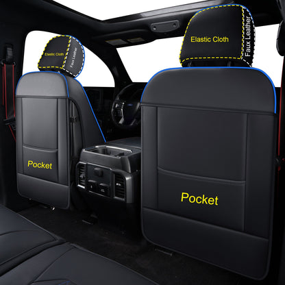F150 Seat Covers For 2015-2024 F150 CrewCab&2017-2020 F250,F350,F450 CrewCab Waterproof Faux leather
