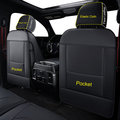 F150 Seat Covers For 2015-2024 F150 CrewCab&2017-2020 F250,F350,F450 CrewCab Waterproof Faux leather
