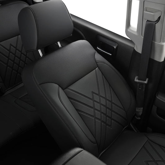 Chevy Sliverado Leather truck Seat  Covers 2014-2018 For1500&2500&3500HD Custom-made all-enveloped, all-season, waterproof leather