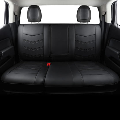 Colorado Seat Covers suitable for Chevrolet 2015-2022 Colorado Canyon cab Z71 LT ZR2 work truck and 2015-2024 GMC Canyon fully enclosed seat cover with waterproof faux leather