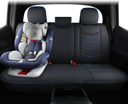 2005-2023 Tacoma Seat Covers Full Set Waterproof leather for Tacoma Double/Crew Cab SR SR5 TRD Sport TRD Off-Road PreRunner Trims, with Waterproof Faux Leather All-enveloping, four seasons general, wear-resistant and scratch-resistant