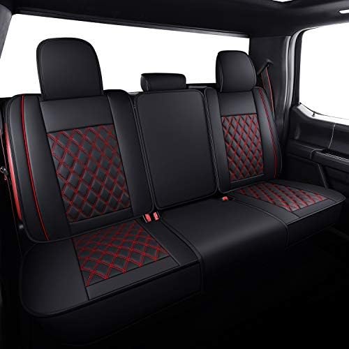2009 to 2024 Ford F150 and 2017 to 2024 F250 F350 F450 Seat Covers Full Set with Waterproof Leather, Automotive Vehicle Cushion Cover for Cars SUV Pick-up Truck