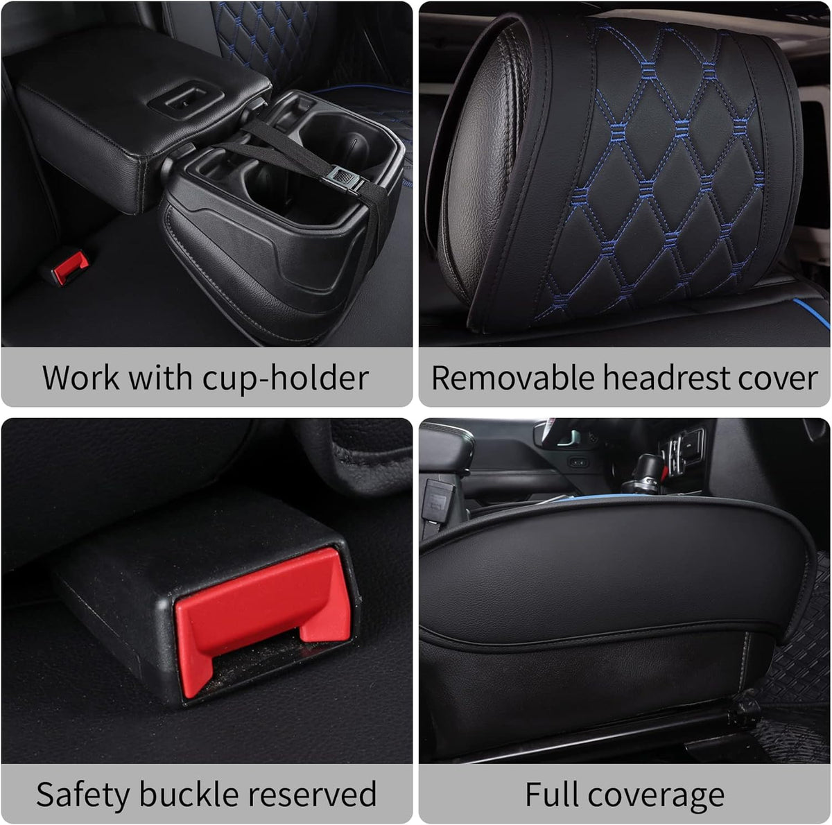 Jeep Wrangler JK JL Front Seat Covers Custom Fit 2/4 Door 2007-2024 Unlimited Rubicon 392 Sahara Willys Sport High Altitude Truck Pickup Waterproof Leather