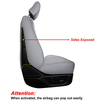 F150 Seat Covers For 2015-2024 F150 CrewCab&2017-2020 F250,F350,F450 CrewCab Waterproof Faux leather