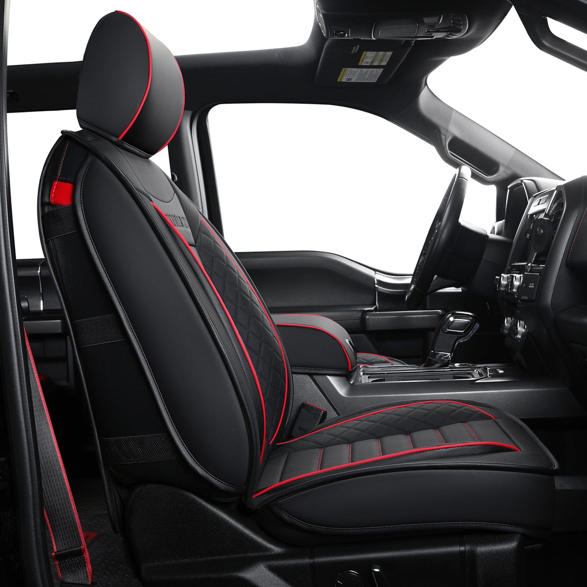 F150 Seat Covers Full Set with Waterproof Leather, Automotive Vehicle Cushion Cover for Cars SUV Pick-up Truck Fit for 2009 to 2024 Ford F150 Carhartt and 2017 to 2023 F250 F350 F450