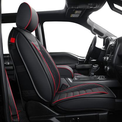 F150 Seat Covers Full Set with Waterproof Leather, Automotive Vehicle Cushion Cover for Cars SUV Pick-up Truck Fit for 2009 to 2024 Ford F150 Carhartt and 2017 to 2023 F250 F350 F450