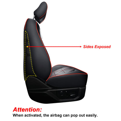 F150 Seat Covers For 2015-2024 F150 CrewCab&2017-2020 F250,F350,F450 CrewCab Waterproof Faux leather