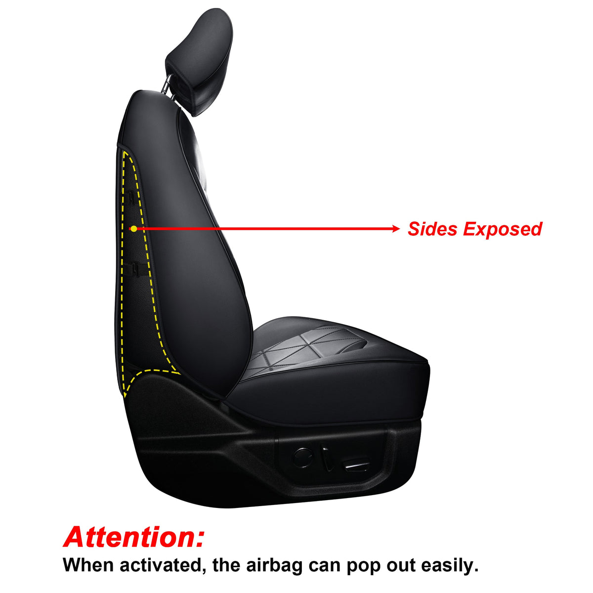 F150 Seat Covers For 2015-2024 F150 CrewCab&2017-2020 F250,F350,F450 CrewCab Waterproof Faux leather