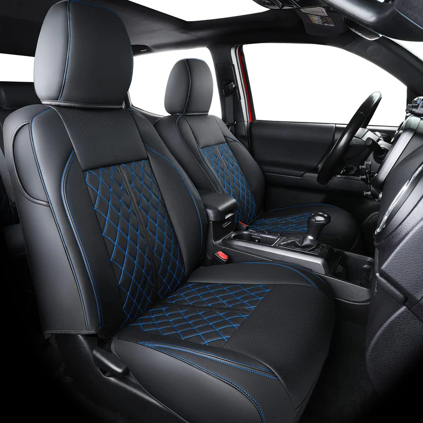 Tacoma Seat Covers Fit for 2016-2023 Tacoma Crew Cab/Double Cab with Water Proof Faux Leather