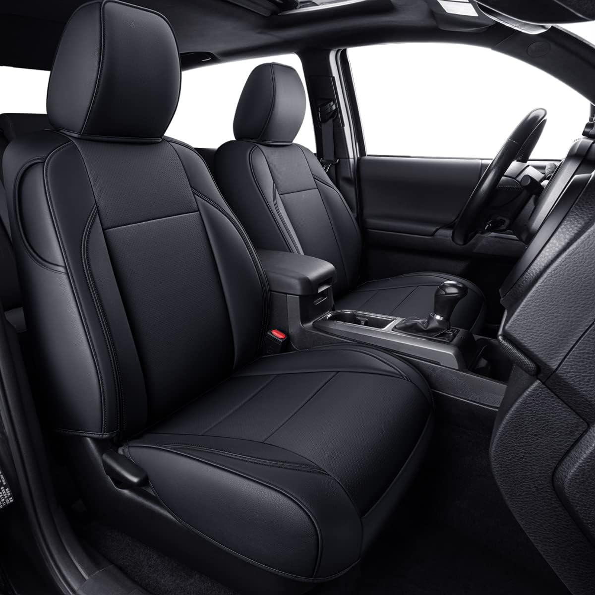 Tacoma Seat Covers  Custom Fit 2016-2023 Tacoma Crew Cab with Faux Leather