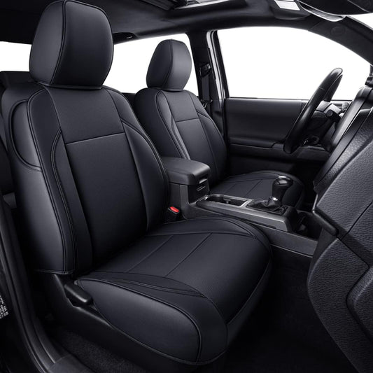 Tacoma Seat Covers  Custom Fit 2016-2023 Tacoma Crew Cab with Faux Leather