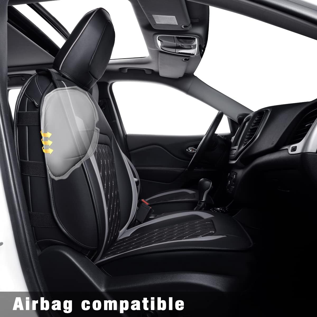 Jeep Cherokee Seat Covers fit for 2014-2023 Jeep Cherokee with Faux Leather All seasons are good Resist claw marks seat covers