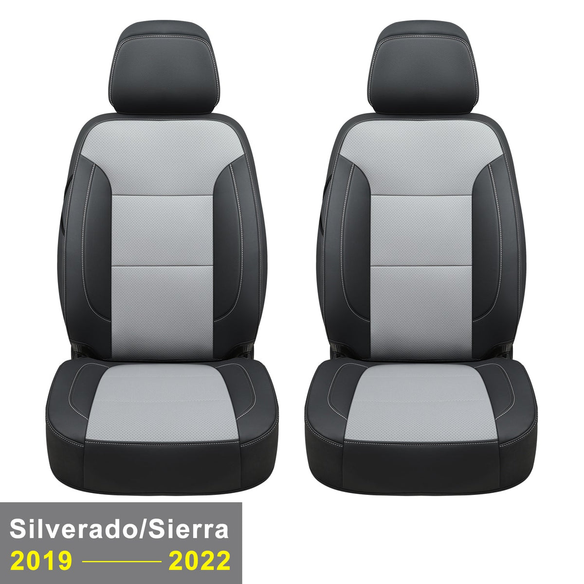 Custom Silverado Seat Covers 2007-2024 Chevrolet Silverado Sierra 1500/2500HD/3500HD crew, all-covered seat covers，dual, extended cab, waterproof leather, , all seasons