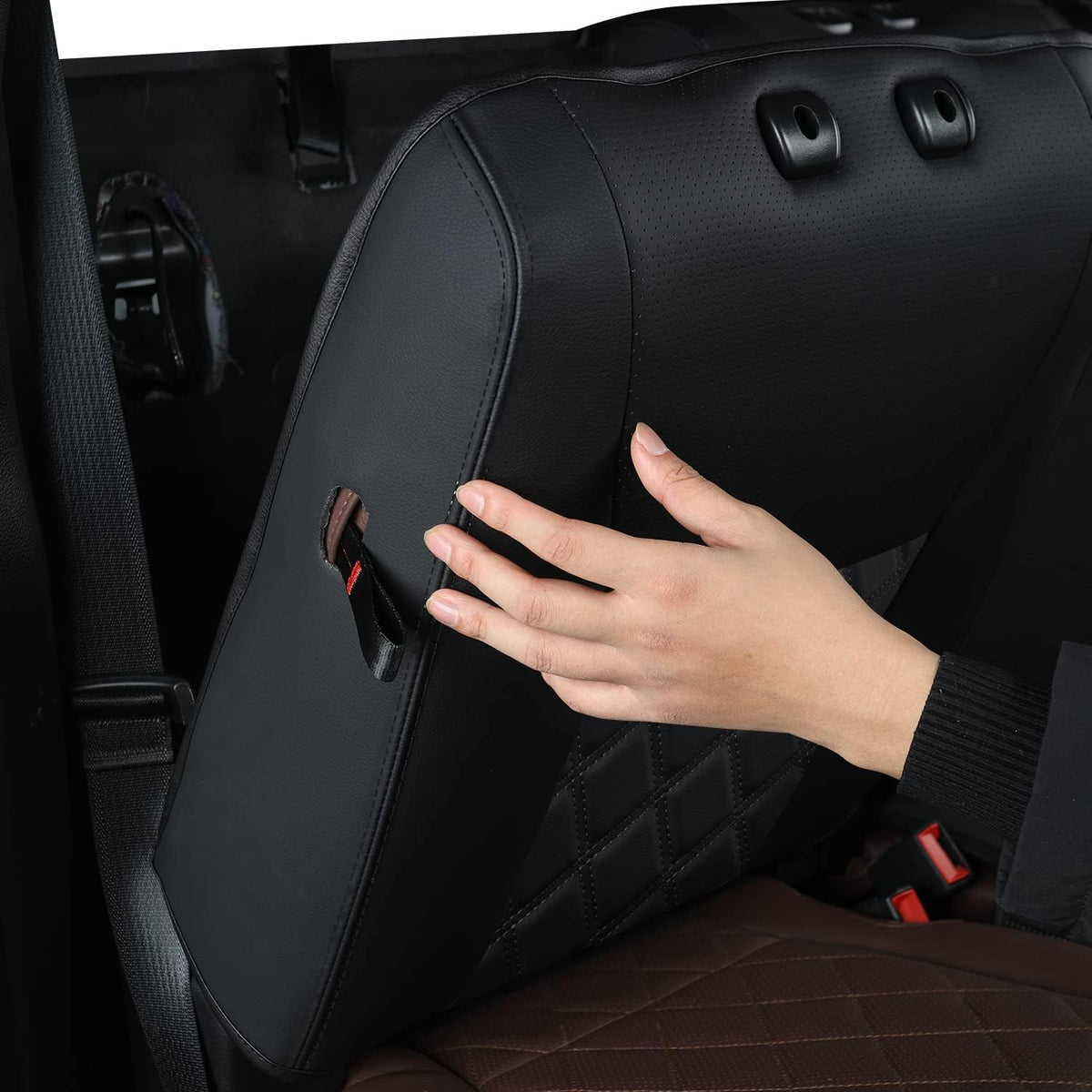 F150 SuperCrew 2015-2024 Custom Pickup Car Truck Seat Covers XLT, Waterproof Faux Leather, Full Coverage, Also Fit 2017-2023 F250/F350