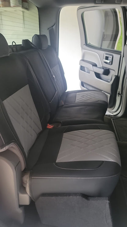 2007-2024 Silverado seat covers Custom&Sierra 1500 2500 3500HD Trucks leather CustomSeat Covers Cars Pickups Full Set, Fit Trims Like LT,LTZ,RST