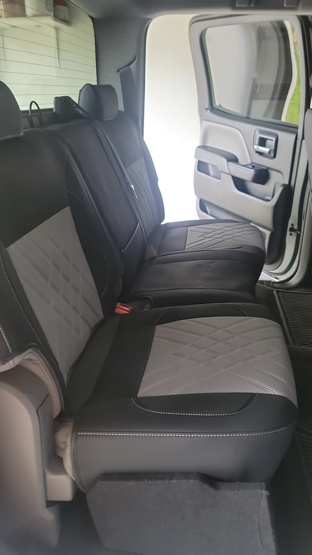 Chevy Sliverado Leather truck Seat  Covers 2014-2018 For1500&2500&3500HD Custom-made all-enveloped, all-season, waterproof leather