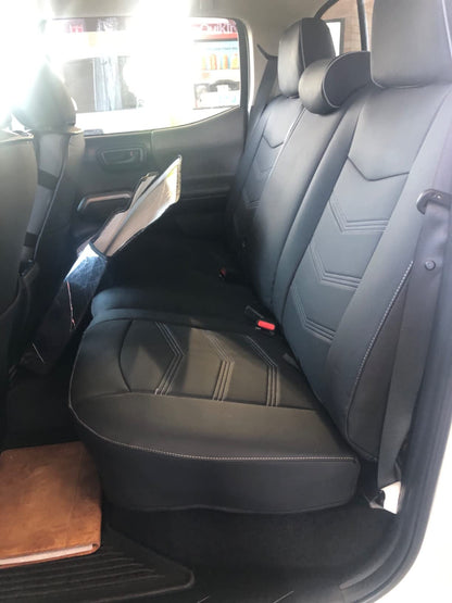 2005-2023 Tacoma Seat Covers Full Set Waterproof leather for Tacoma Double/Crew Cab SR SR5 TRD Sport TRD Off-Road PreRunner Trims, with Waterproof Faux Leather All-enveloping, four seasons general, wear-resistant and scratch-resistant