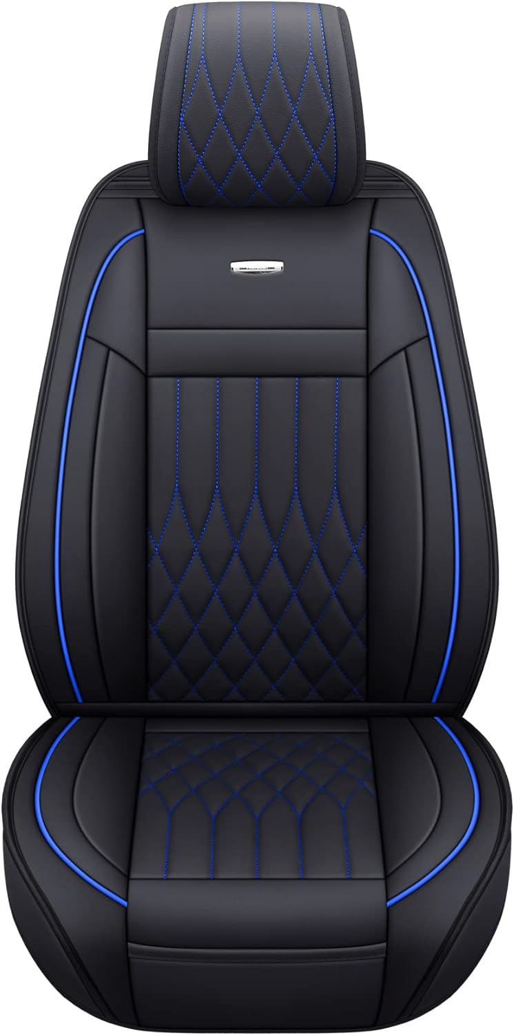 Chevy Silverado GMC Sierra Car Seat Covers Full Set with Waterproof Leather, Fit for 2007-2024 1500/2500 HD / 3500 HD Crew,Double,Extended Cab or Pickup