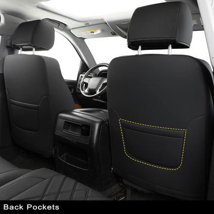 2007-2024 Silverado seat covers Custom&Sierra 1500 2500 3500HD Trucks leather CustomSeat Covers Cars Pickups Full Set, Fit Trims Like LT,LTZ,RST