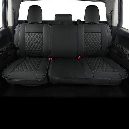 Silverado Faux Leather Seat Covers, Fit for 2014-2024 Chevy Silverado GMC Sierra 1500 and 2020-2024 2500HD 3500HD Crew Cab